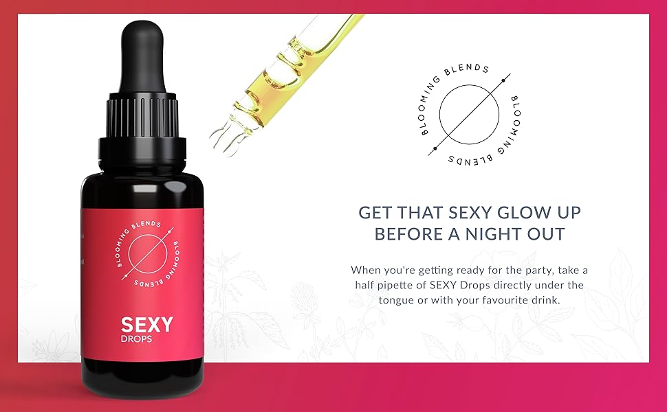 Glow up and feel confident by having a drop of Be Sexy ginseng liquid tincture on your drinks.