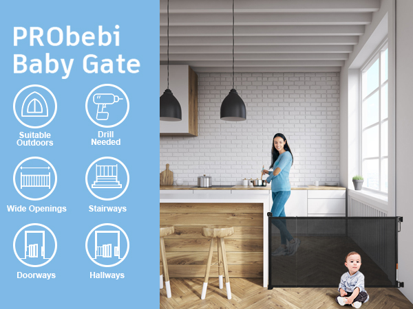 retractable baby gate
