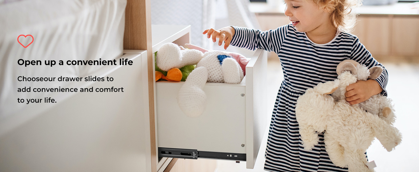 homdiy 5 Pair 10 Packs 20 Inch Full Extension Ball Bearing Drawer