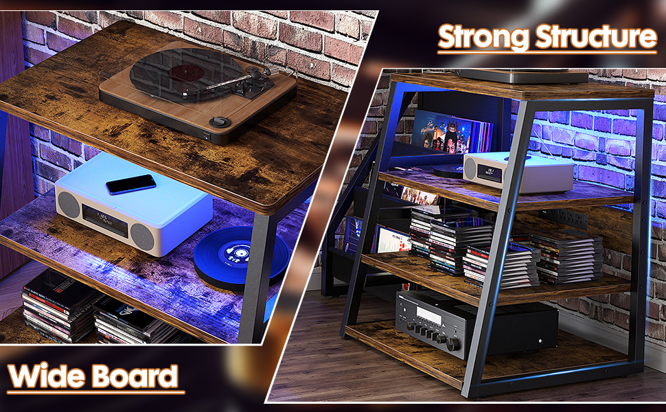 av media stand stereo stand and racks stereo stand with record storage audio rack