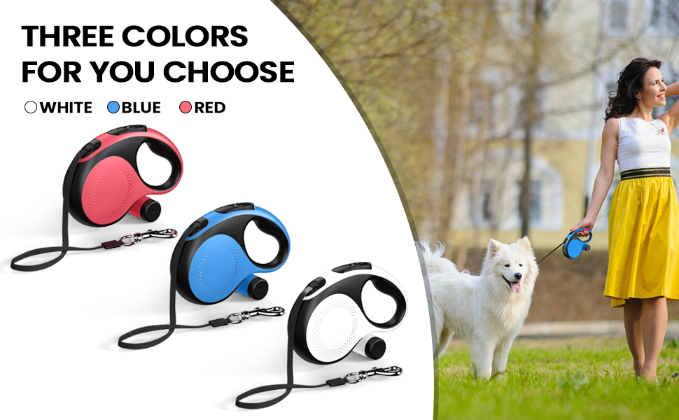 Retractable Dog Leash with Poop Bag Holder, Douexio 26ft