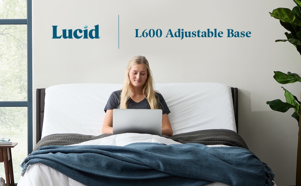 LUCID L600 Adjustable Bed Base Frame Bluetooth Compatible with