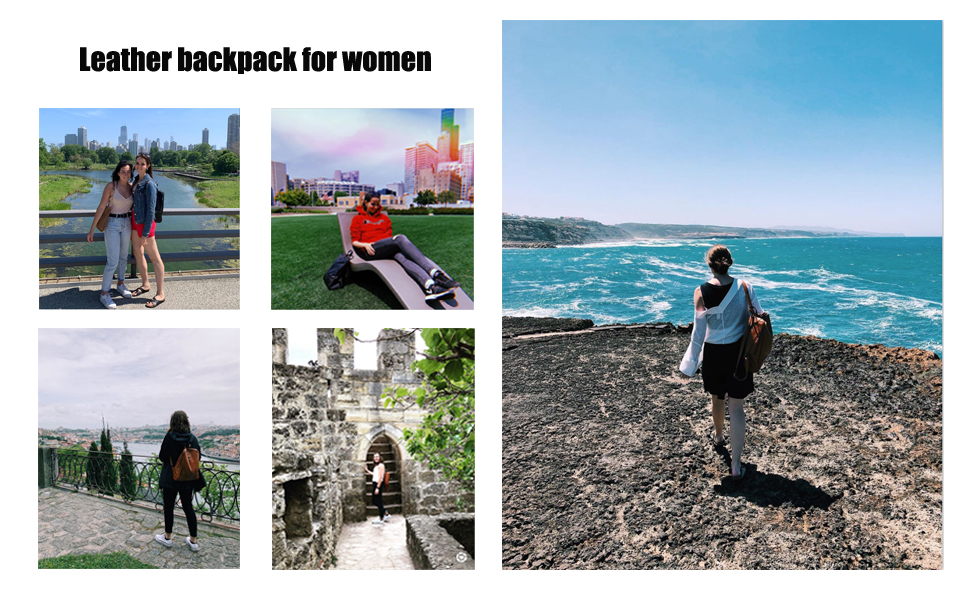 leather backpack for women