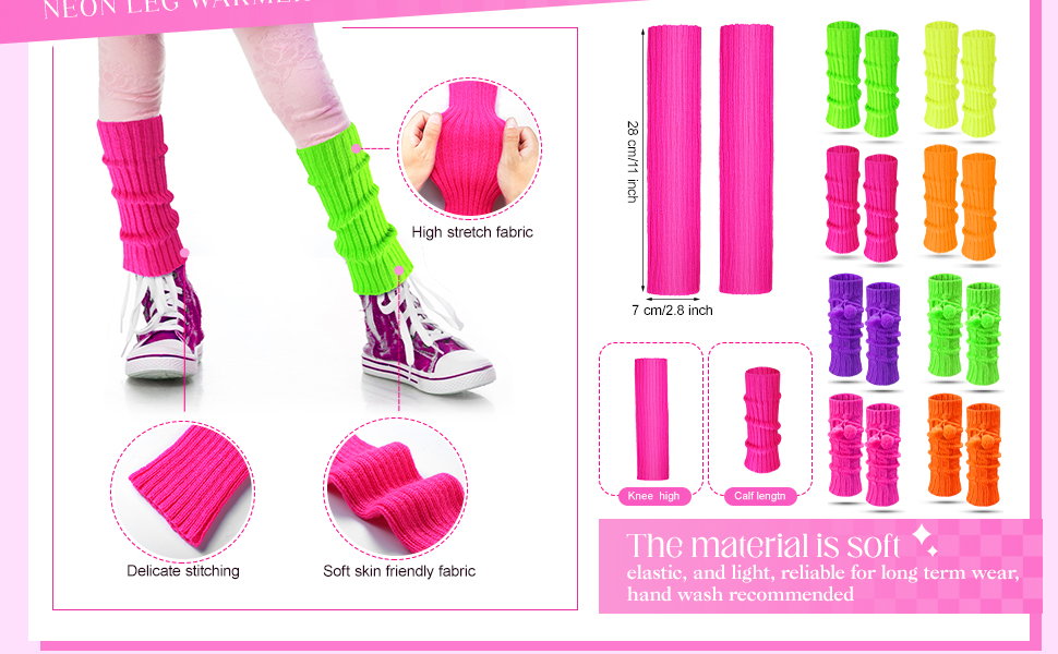 Neon Pintuck Leg Warmers (B×N) Neon Pintuck Leg Warmers (B×N) Forum Novelties Neon Leg