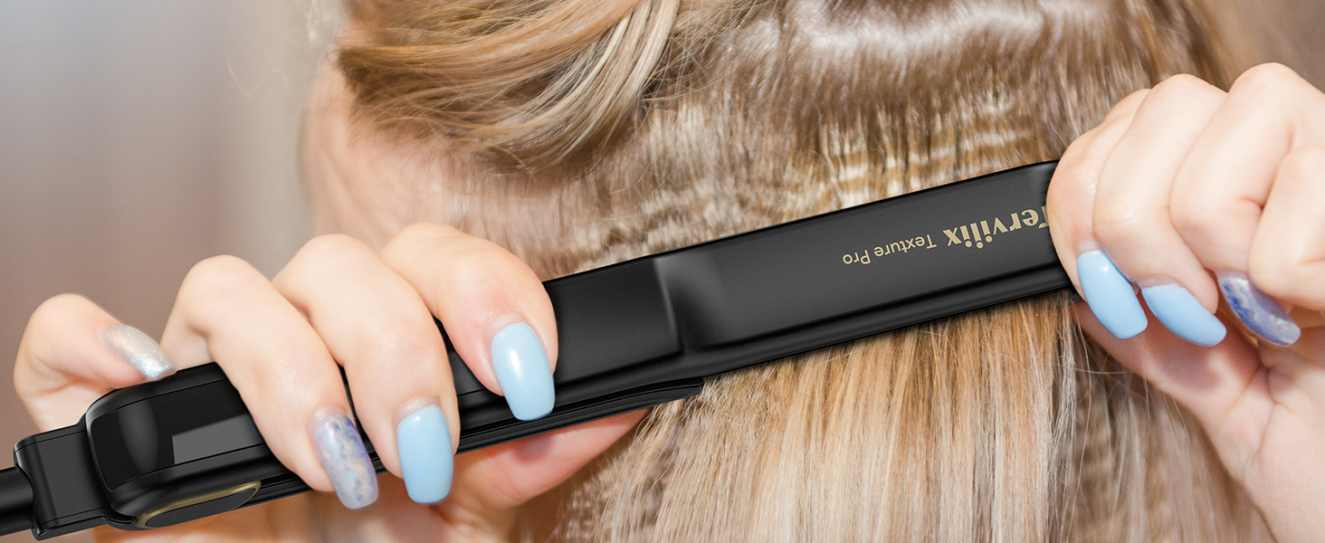 Terviiix Professional 24K Titanium Hair Crimper, Crimper Hair Iron for Root