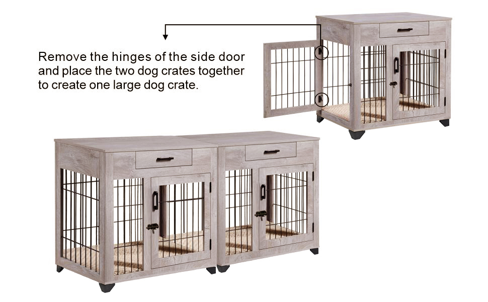 Indoor Furniture Style Dog Crate with Drawer & Double Doors (For up to 2 Dogs) 10 DOG CRATE