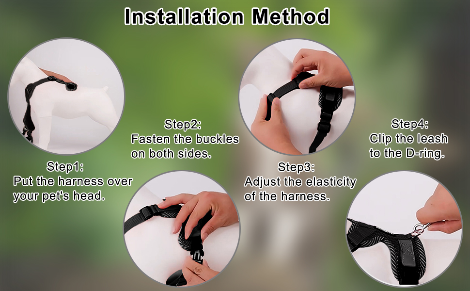 Cat Harness and Lead, Adjustable Kitten Harness with Reflective Strips, Cat Collar Set, Escape Proof Breathable Cat Vest Harness for Cats Dogs Pets Walking (S) 15 cat harness adjustable