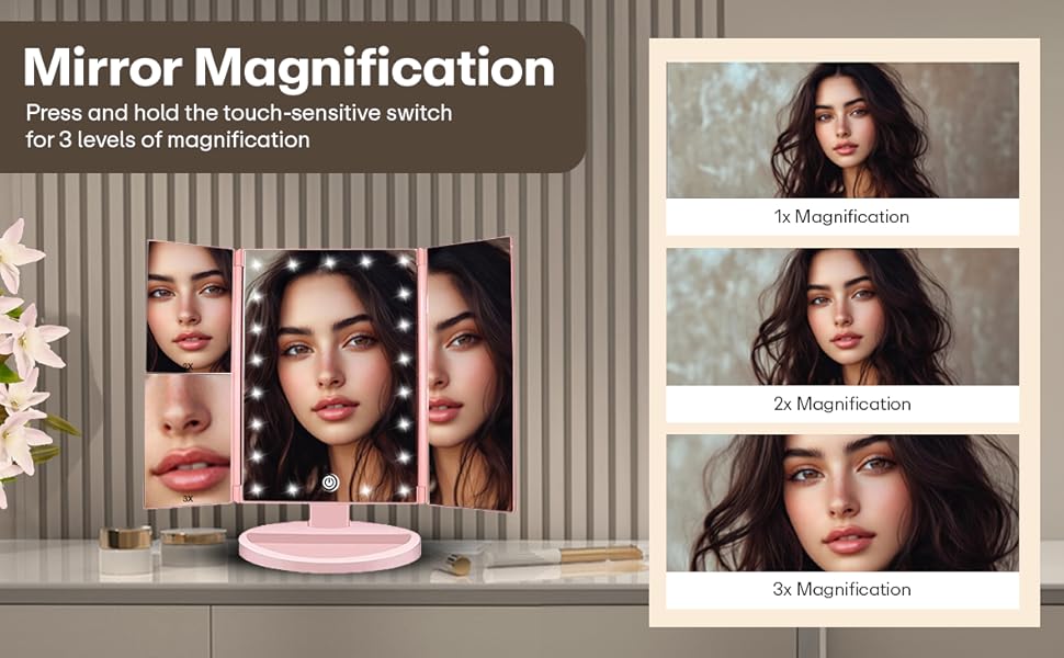 Trifold Vanity Mirror