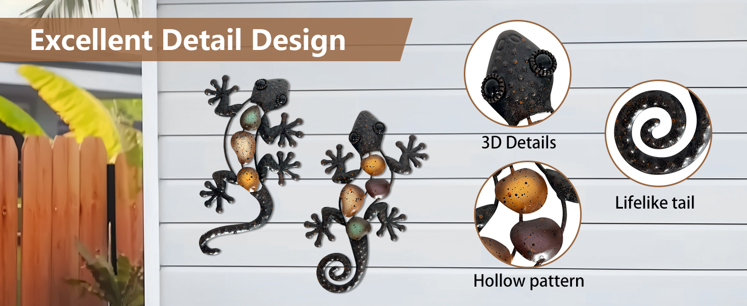 lizard wall art decor porch artwork