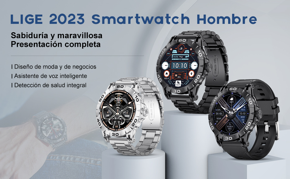 LIGE Reloj Inteligente para Hombre
