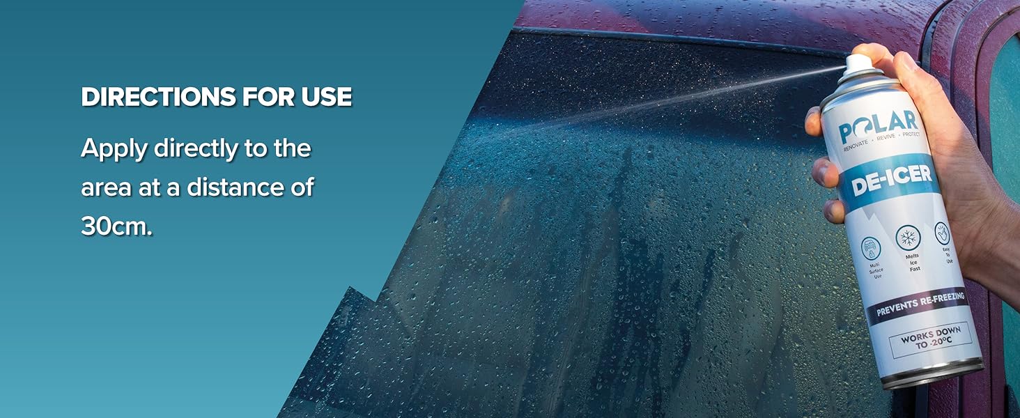 Polar De Icer Spray 2 x 500ml FastActing & Stops ReFreezing De