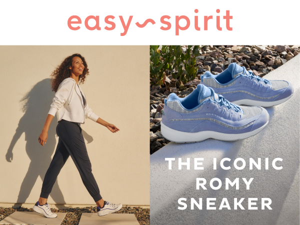 Amazon.com | Easy Spirit Women's Romy25 Sneaker, Black White