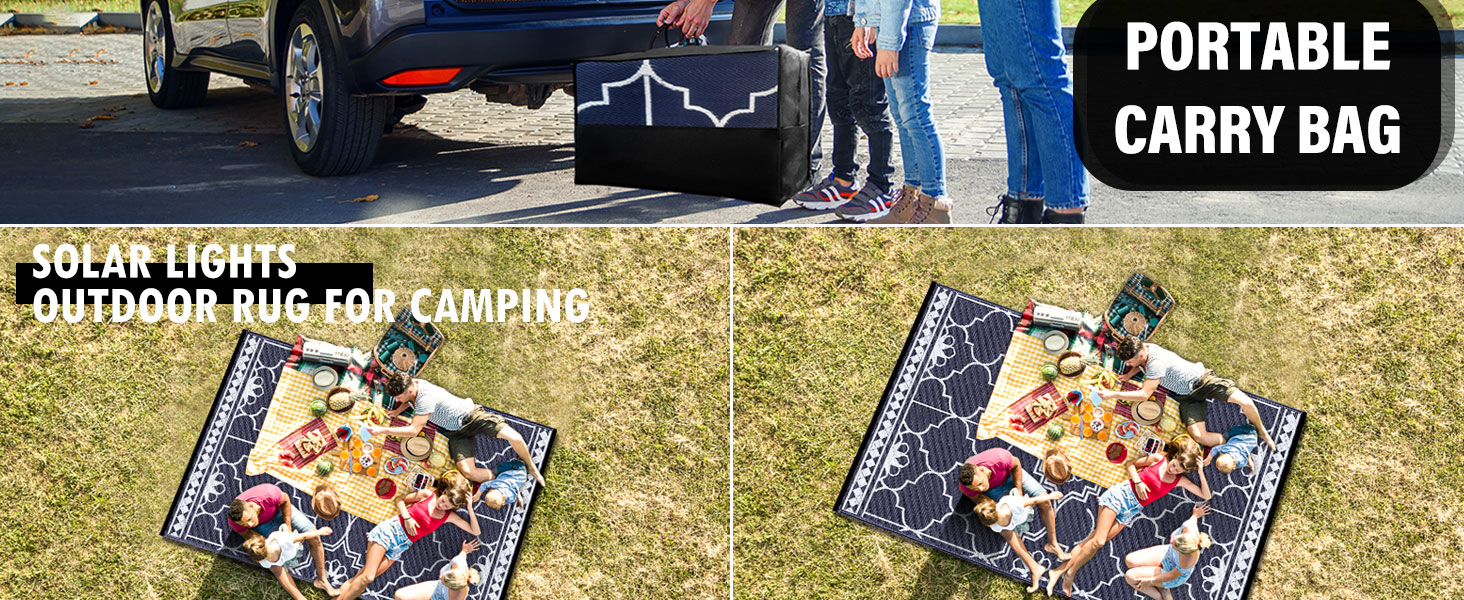 outdoor rug with lights