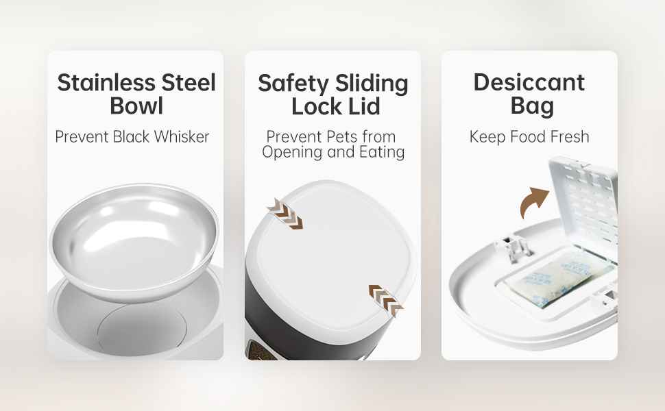 PETODAY WiFi Automatic Cat Feeders, 4L Timed Cat Feeder, Cat Food