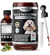 POPPAW Flea & Tick Drops for Dogs – Natural Prevention with Neem, Oregano & Pumpkin Seed Oil – Li...