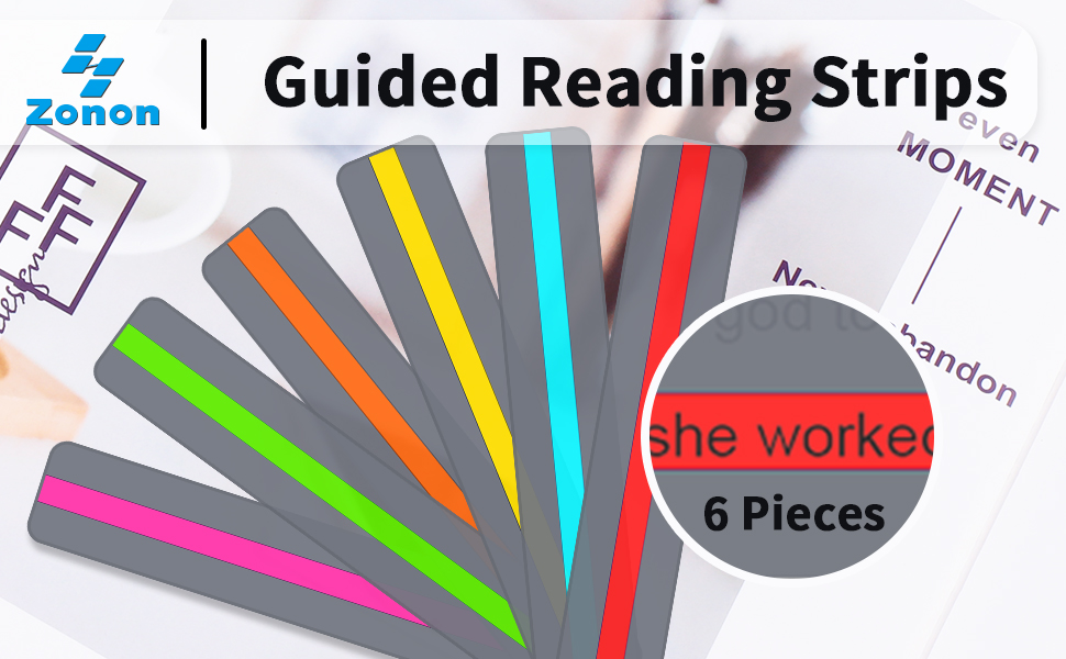 Guided Reading Strips Highlight Strips Colored Overlay