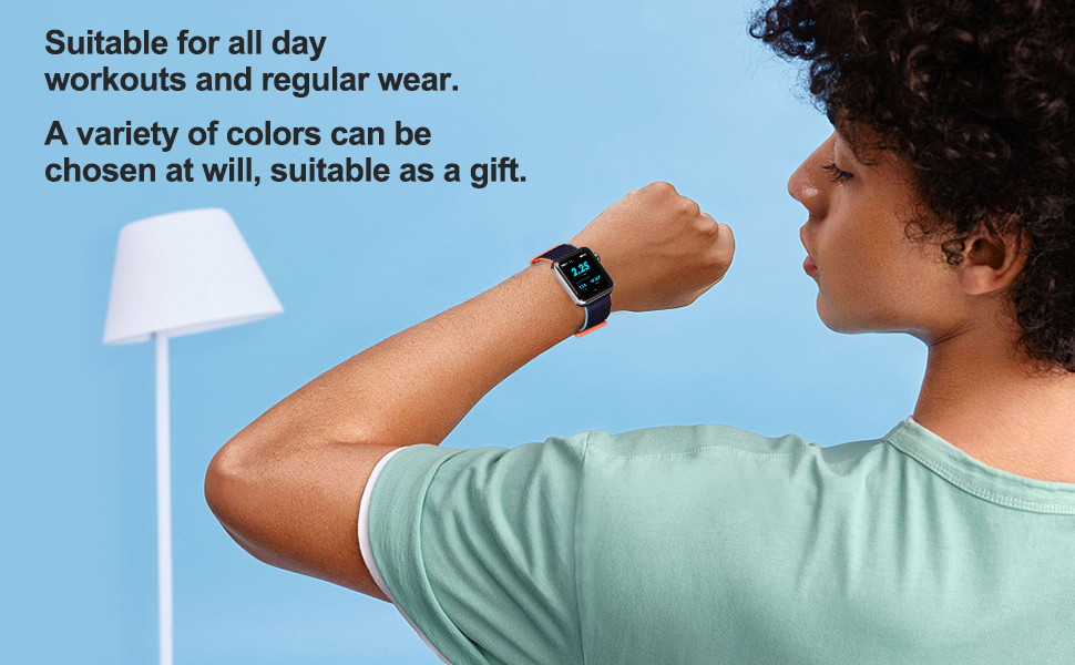 Sport Loop Band Compatible with Apple Watch Band 38mm 40mm 41mm 42mm 44mm 45mm Series 7 6 5 SE 4 3