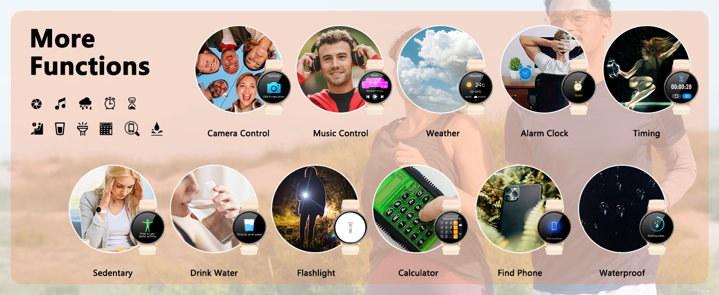 Smart Watch for Women Men, (Answer/Make Calls) Smartwatch for Android and iOS Phones