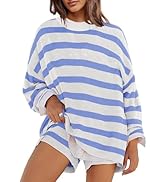 Panadila Womens Striped Sweater Set Oversized Lounge Sets Matching Pajamas Long Sleeve Sweater To...