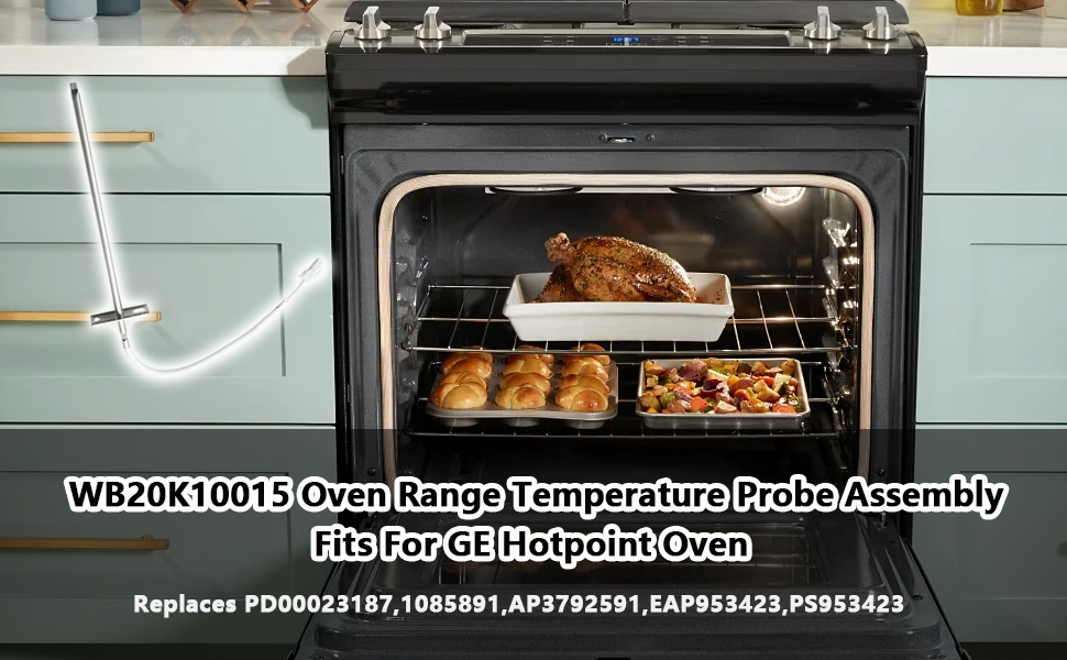 Oven Temperature Sensor Fits for GE Hotpoint Oven,Replaces WB20K10015,PD00023187,1085891