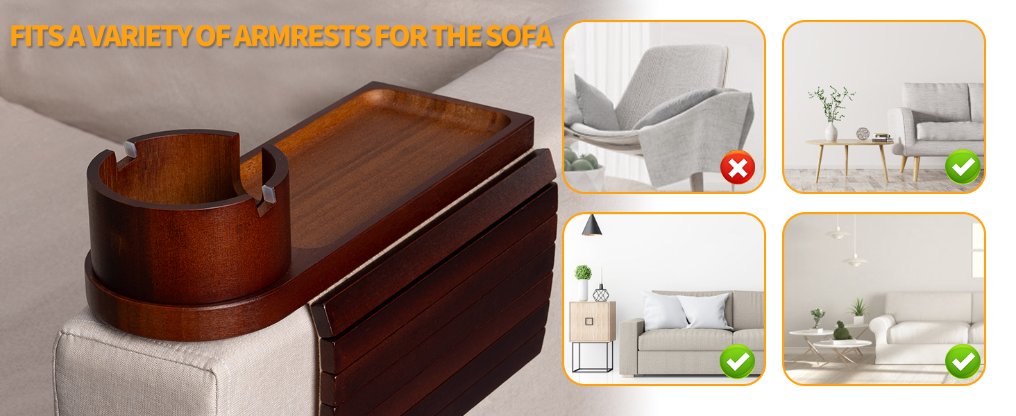 bamboo couch cup holder