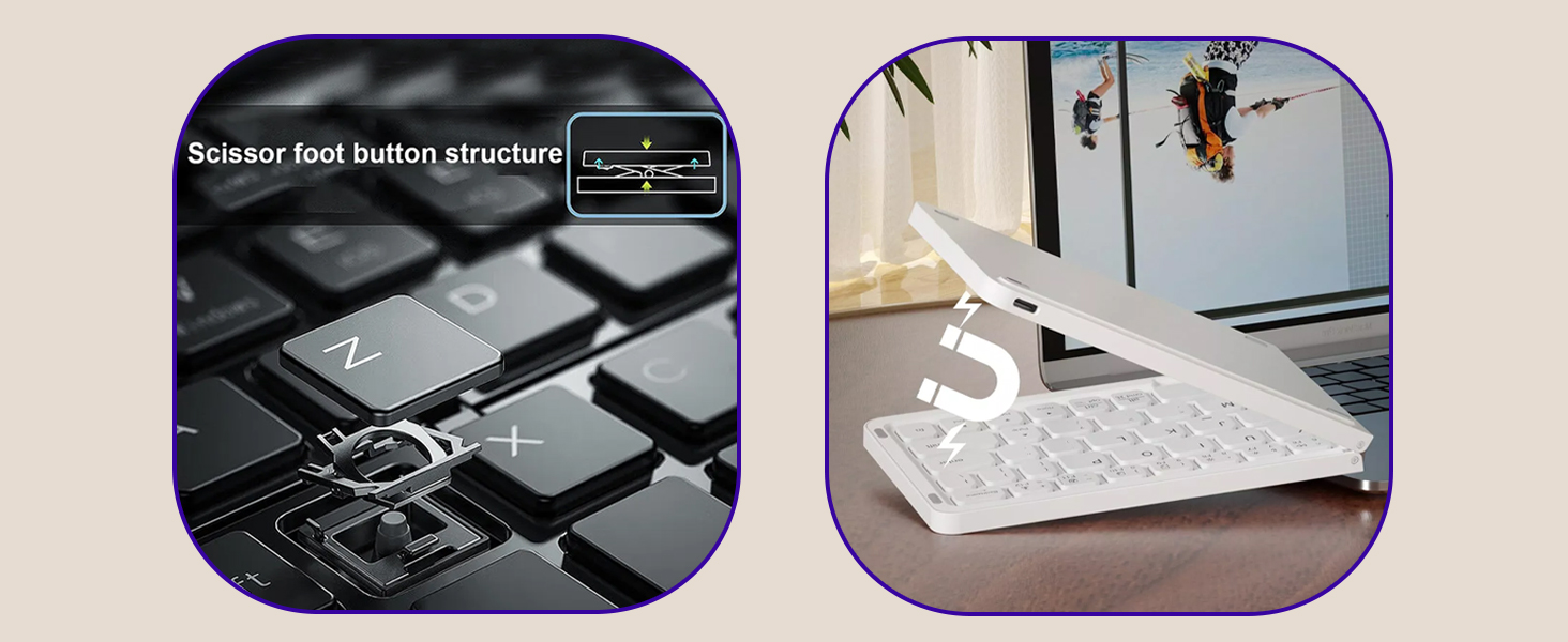 Foldable Bluetooth keyboard