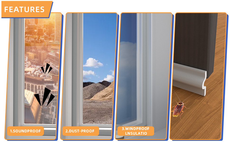 Window Draft Stopper Foam Seal Strip, Self Adhesive Window Weather