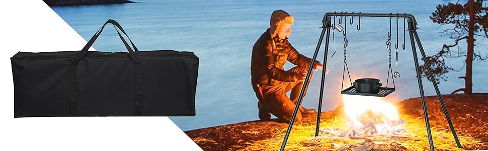 swing grill cooking stand