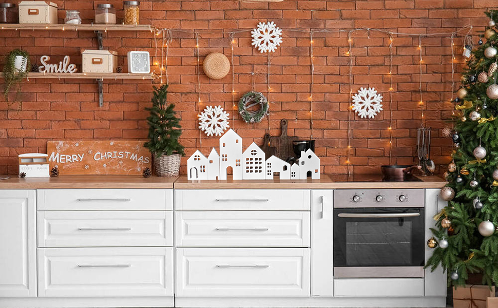 Wooden House Shaped Decor