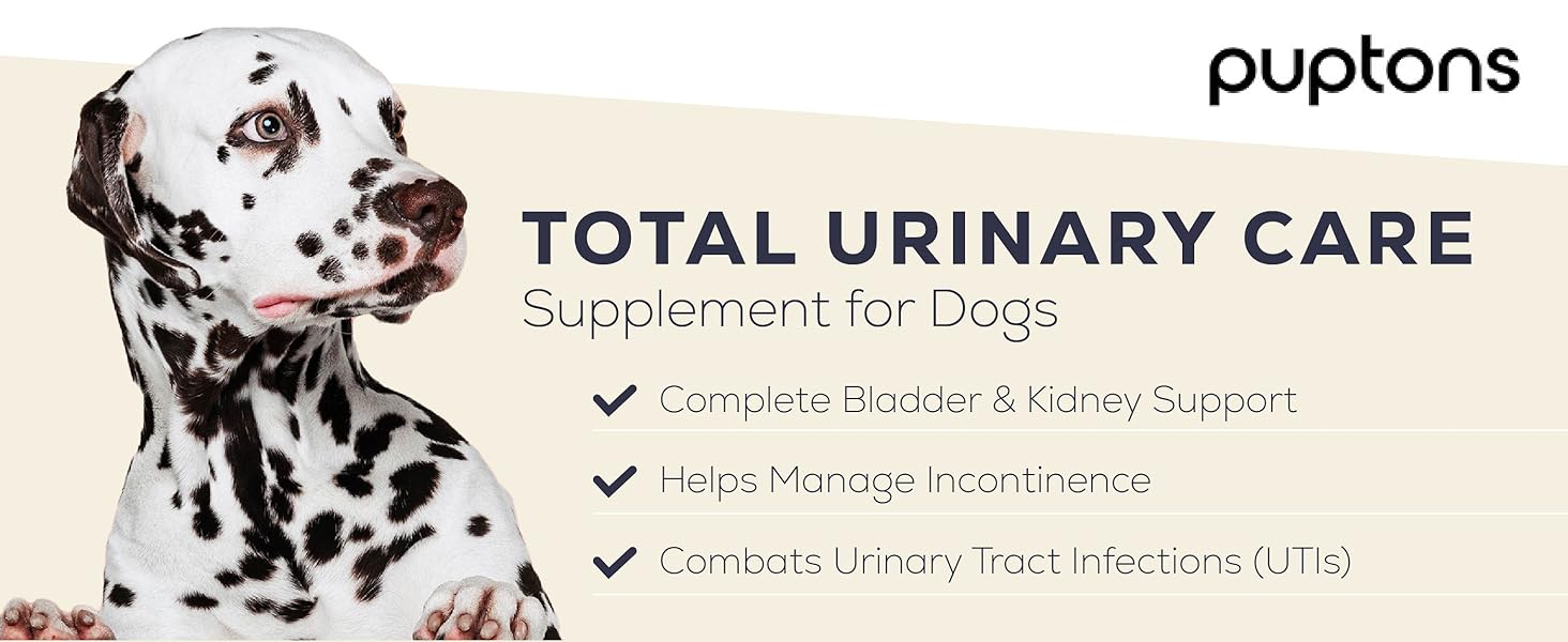 UTI Treatment Dogs Incontinence Cystitis Kidney Bladder Tablets Total Urinary Care