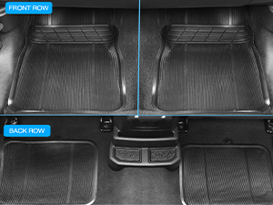 Rubber Floor Mats For Cars Trucks SUVs Universal Trim to Fit