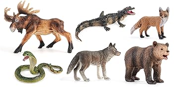 Woodland Animals Figurines for Toddlers