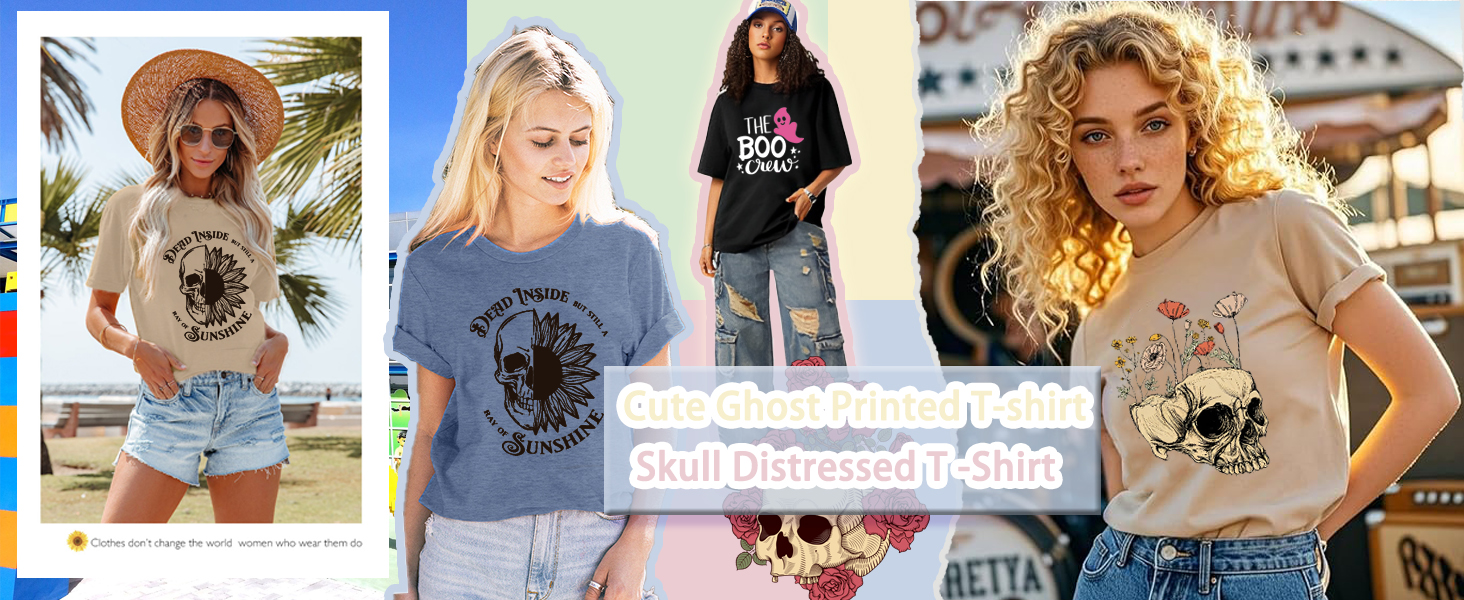 Scary Cute Ghost Halloween T-Shirt