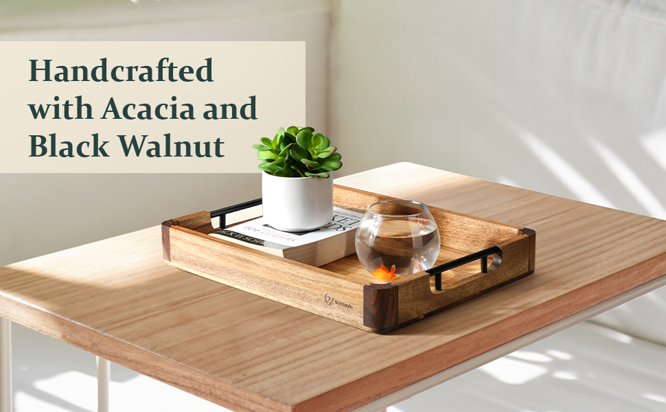 modern coffee table decor, elegant living room tray, chic home accessory, bandeja decorativa