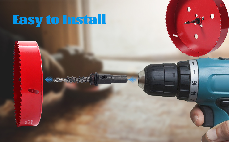 Hole Saw 6 Inch for Recessed Lighting, 152mm HSS BiMetal Hole Saw for