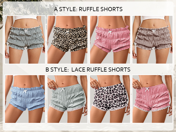 Rapbin Pajama Short Shorts for Women Bloomers Beach Y2k