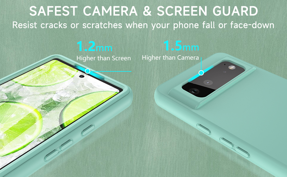 for Pixel 6A Case, Full Body Shockproof Bumper Case with Builtin