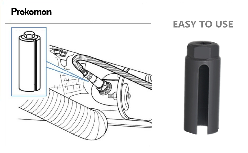 Prokomon Oxygen Sensor Socket Set 10 Piece Oxygen Sensor Removal Tool
