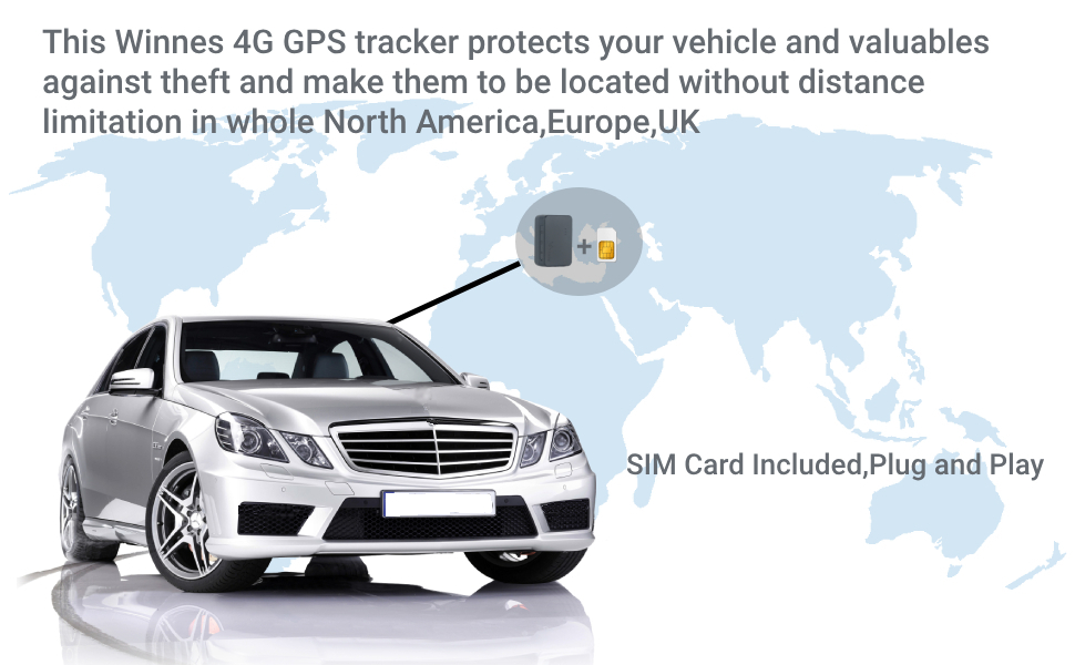 4G Mini GPS Locator Winnes Tracker for Vehicles Realtime