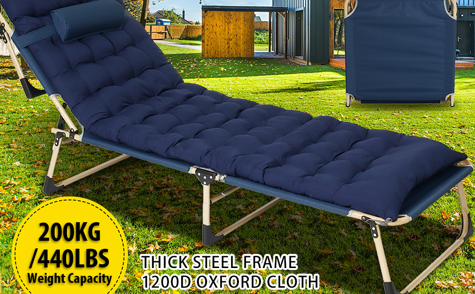 Warmounts Folding Camping Cot,Sleeping Cots with Pillow and