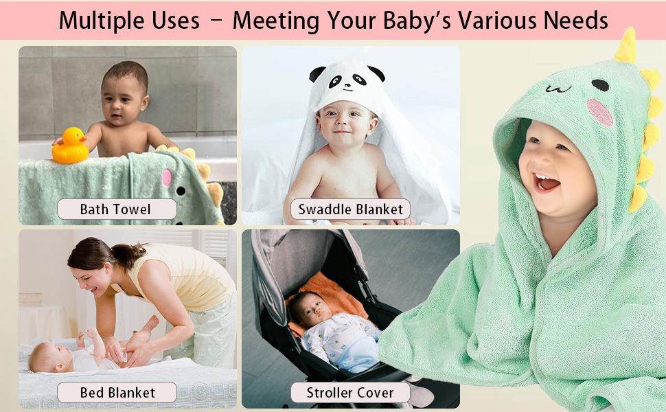 Soft absorbent towels for infants