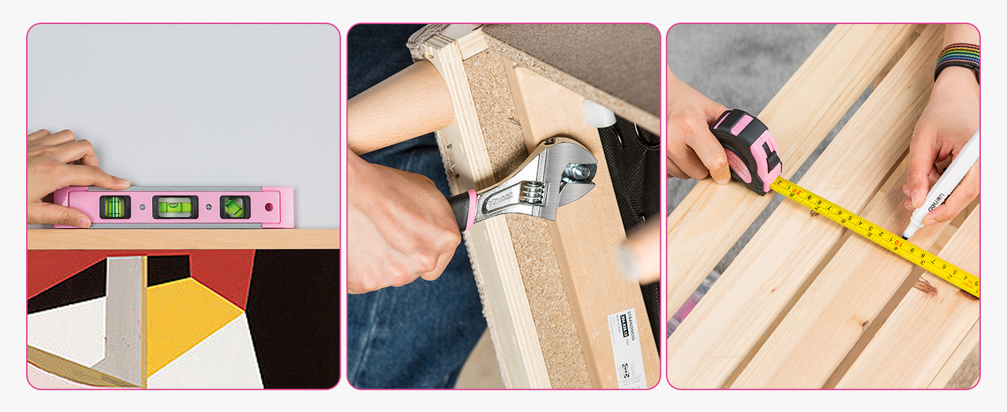 pink tool set