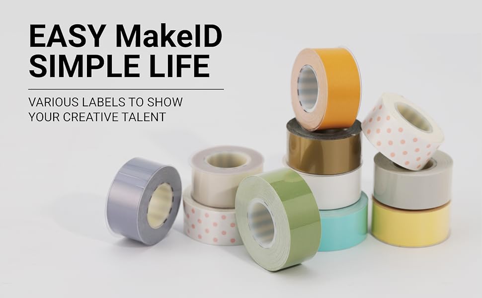 Amazon.com : MakeID White Label Maker Tape Adapted Label ...