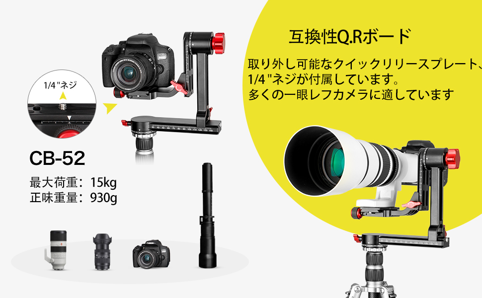 パノラマヘッド CR-30C、パノラミックな写真が撮れる付属品！ Amazon | koolehaodaジンバル三脚ヘッド360°パノラマヘッド
