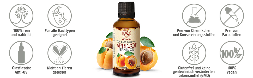 Aprikosenöl Kaltgepresst 100ml Aprikosen Aprikose Aprikosenkern-Öl 
