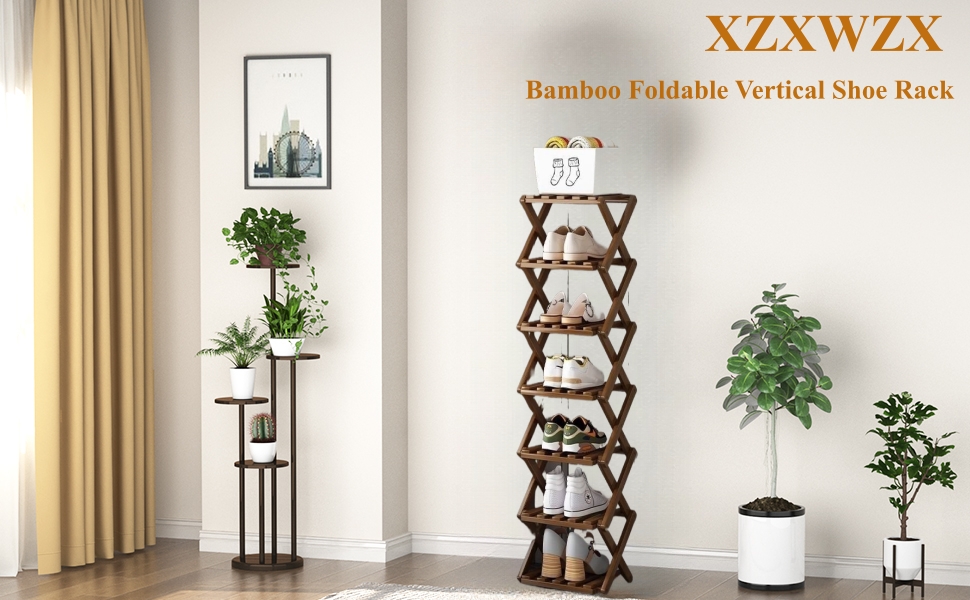 Amazon.com: XZXWZX Shoe Rack, Bamboo Foldable Shoes