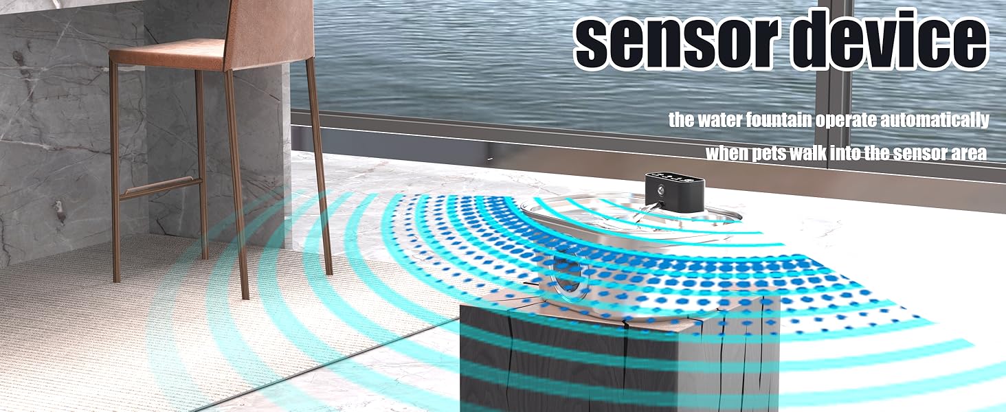 cat water fountain stainless steel