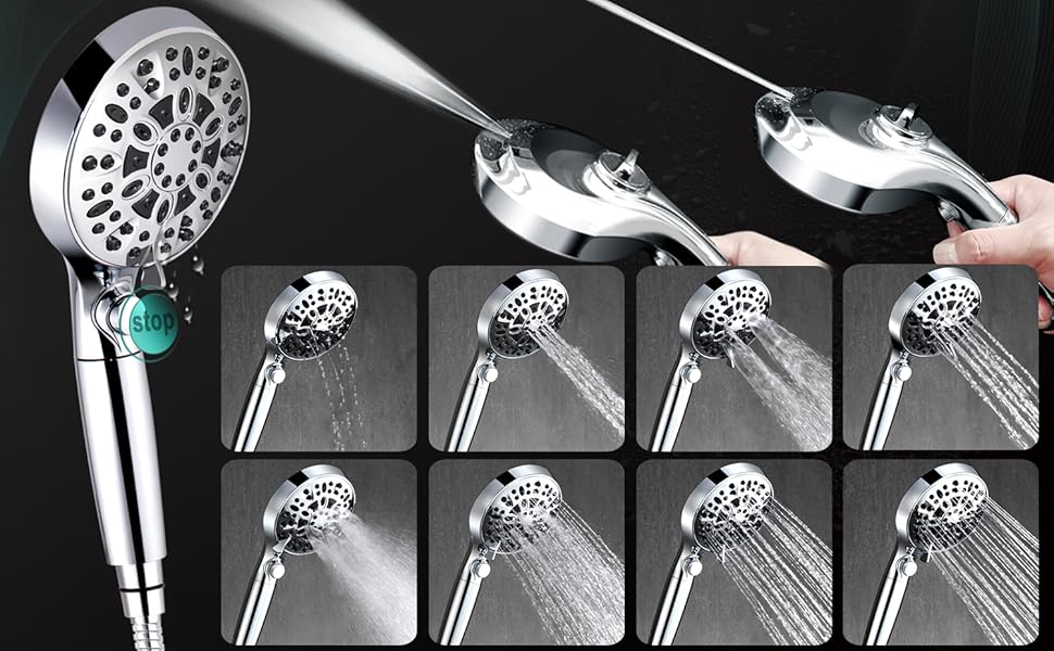Shower Head Filter for Hard Water INAVAMZ 11Function Shower Head with