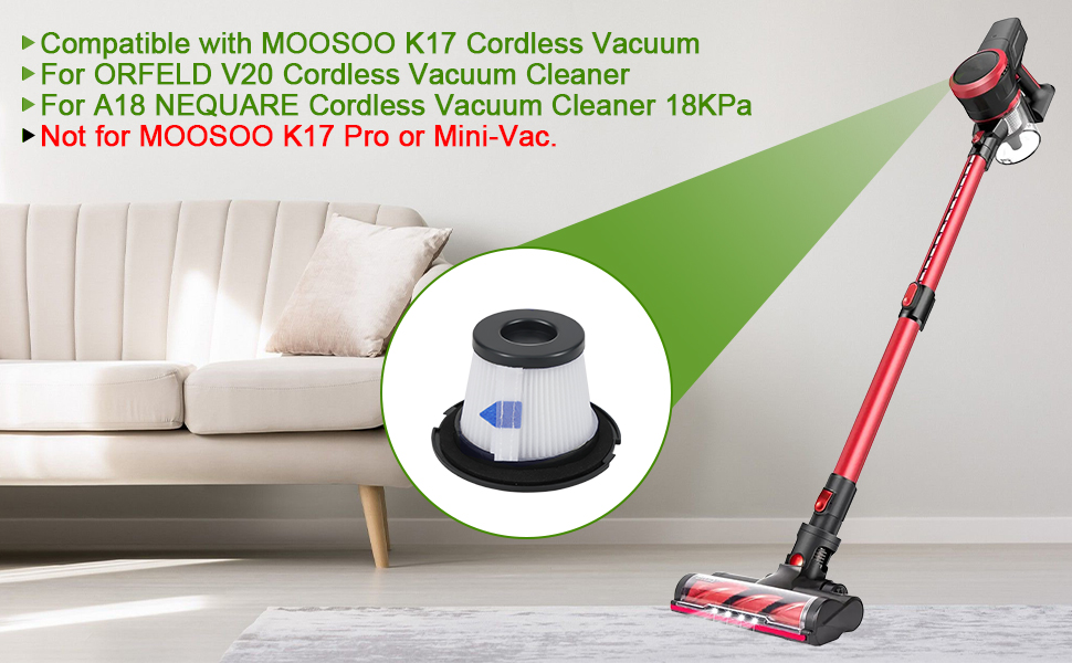 Anewise 6 Pack HEPA Filters for ORFELD V20 Cordless Vacuum