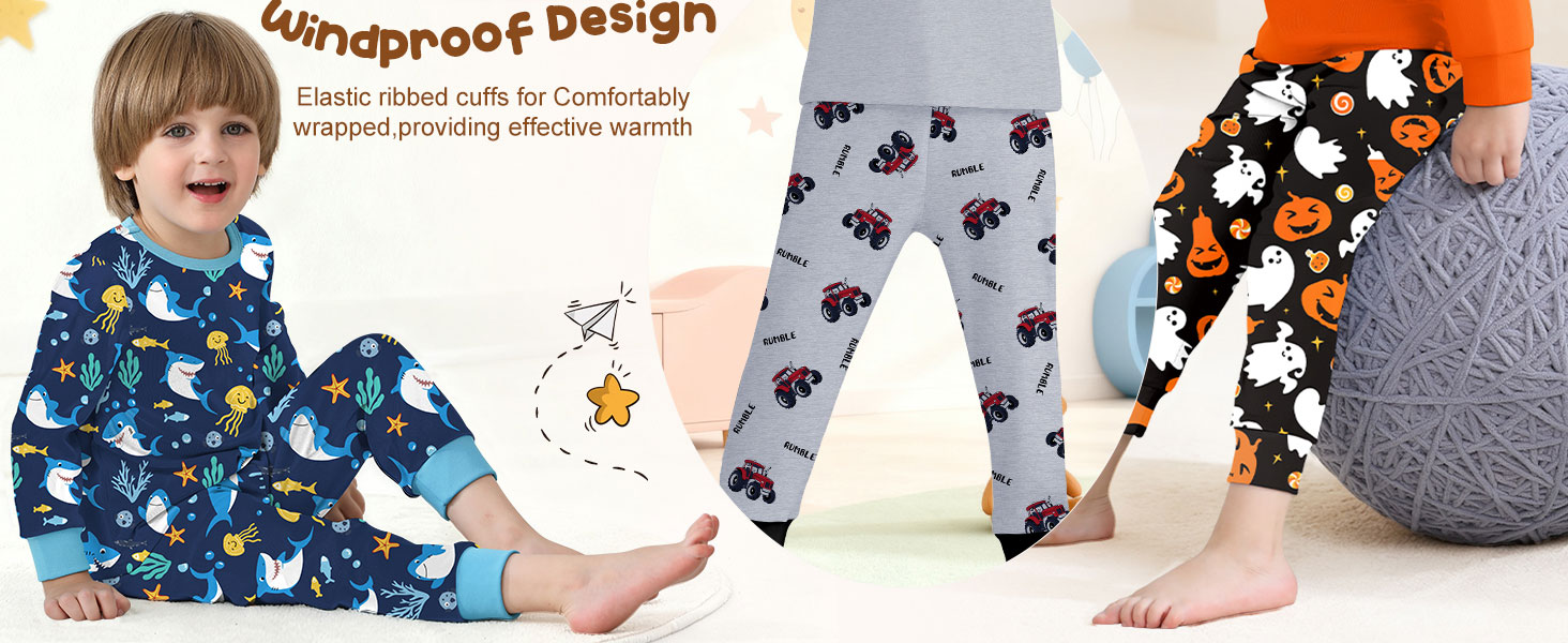 Mikrdoo Boys Soft PJs for Kids Long Sleeve Sleepwear